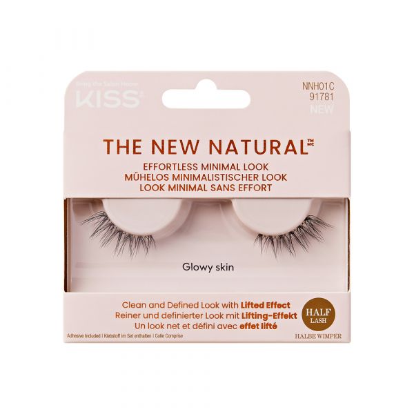 Kiss The New Natural Half Lash 01, Glowy Skin